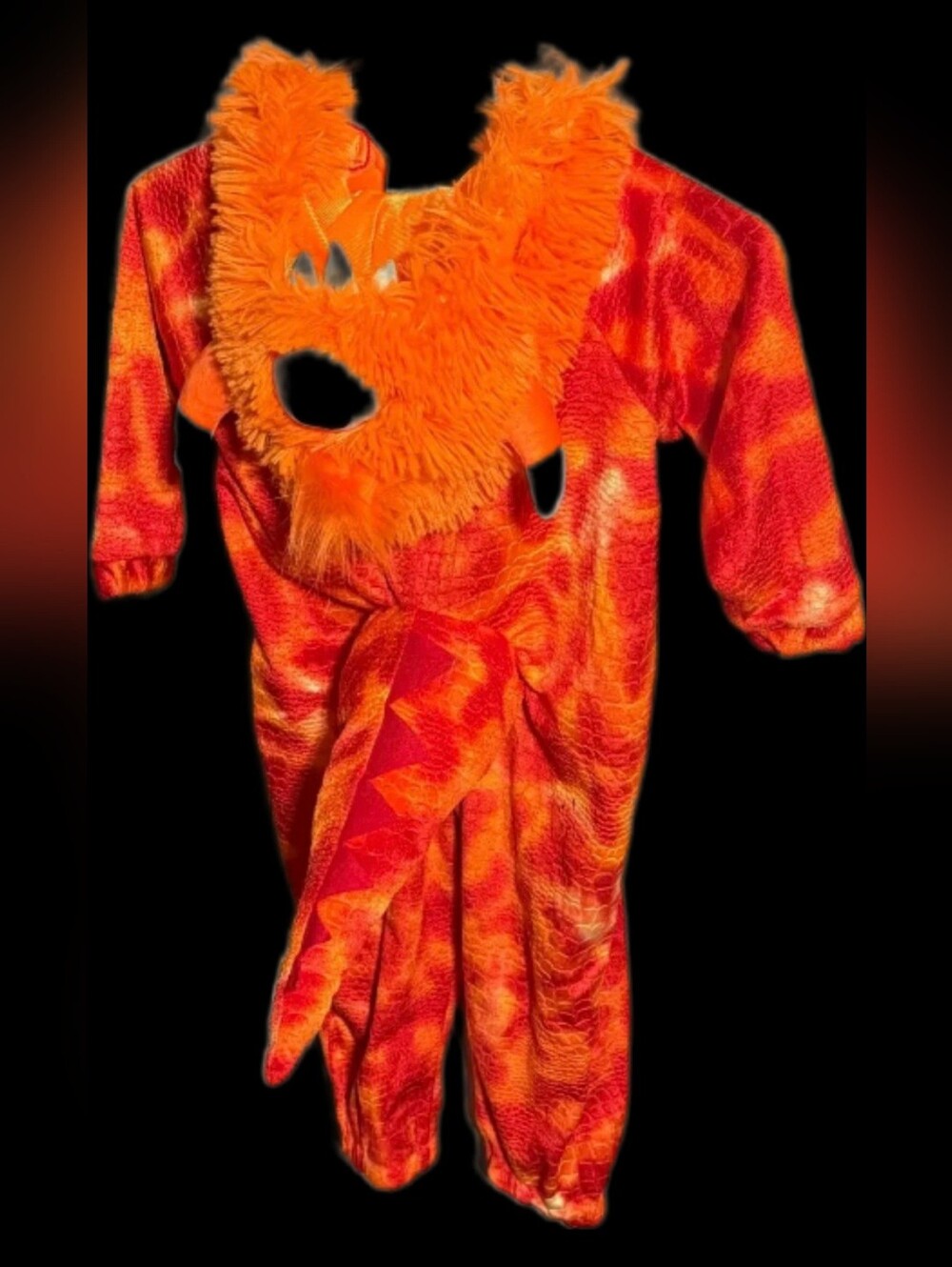 Hide and Eek orange one eyed monster costume size 4/5 kids